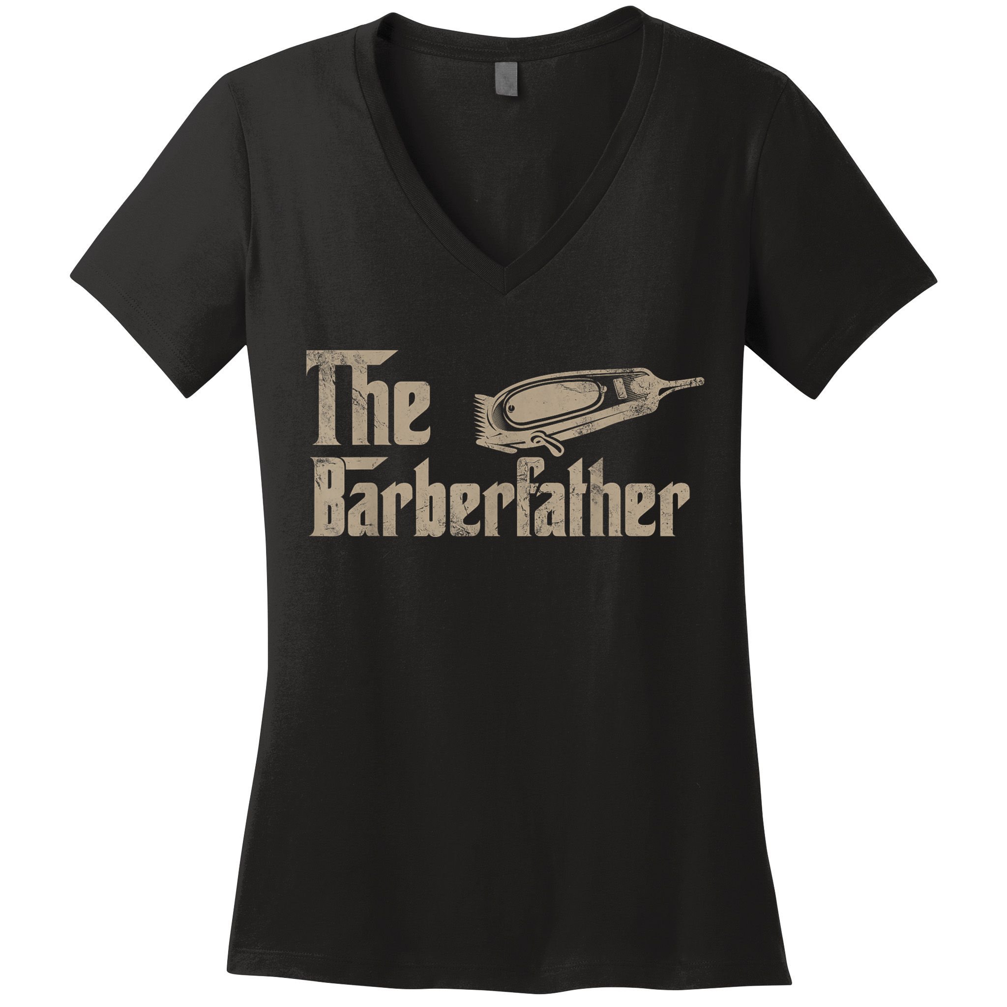Funny The Barber Father Halloween Christmas Barber Women's V-Neck T-Shirt