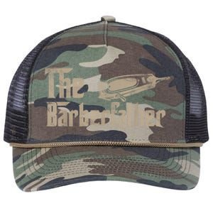 Funny The Barber Father Halloween Christmas Barber Retro Rope Trucker Hat Cap