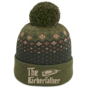 Funny The Barber Father Halloween Christmas Barber The Baniff Cuffed Pom Beanie