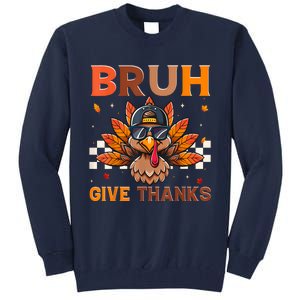 Funny Turkey Bruh Meme Thanksgiving Tall Sweatshirt