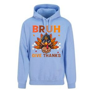 Funny Turkey Bruh Meme Thanksgiving Unisex Surf Hoodie