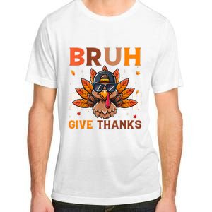 Funny Turkey Bruh Meme Thanksgiving Adult ChromaSoft Performance T-Shirt