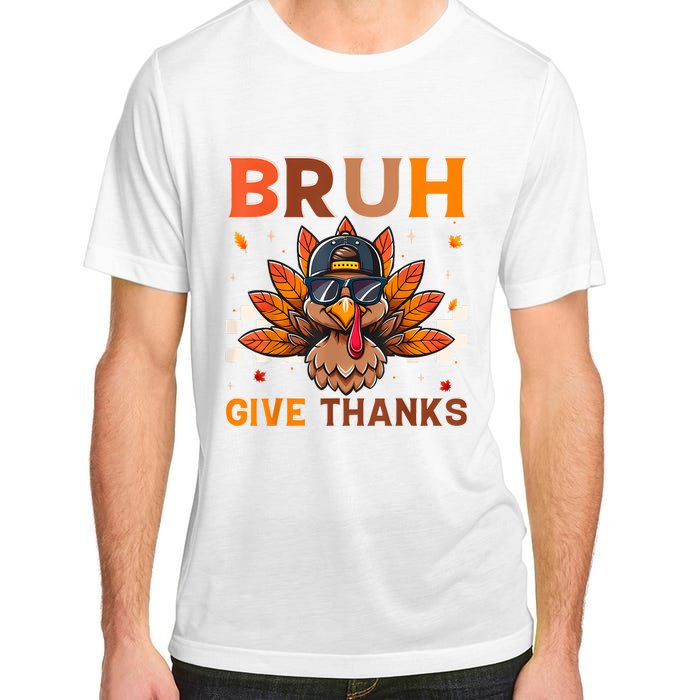 Funny Turkey Bruh Meme Thanksgiving Adult ChromaSoft Performance T-Shirt