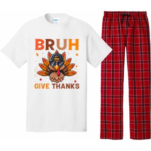 Funny Turkey Bruh Meme Thanksgiving Pajama Set