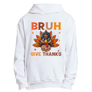 Funny Turkey Bruh Meme Thanksgiving Urban Pullover Hoodie