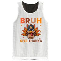 Funny Turkey Bruh Meme Thanksgiving Mesh Reversible Basketball Jersey Tank