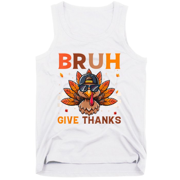 Funny Turkey Bruh Meme Thanksgiving Tank Top