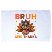 Funny Turkey Bruh Meme Thanksgiving Microfiber Hand Towel