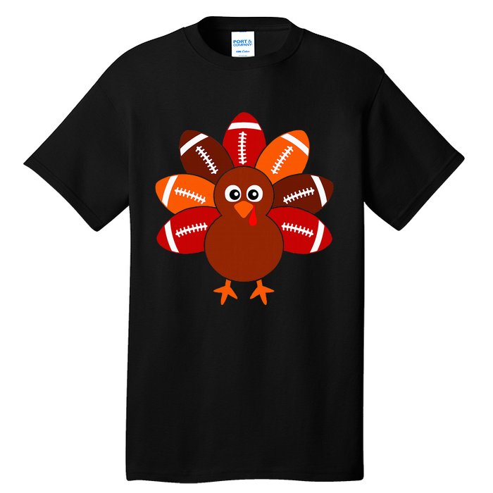 Football Turkey Balls Thanksgiving Tall T-Shirt