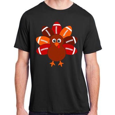 Football Turkey Balls Thanksgiving Adult ChromaSoft Performance T-Shirt