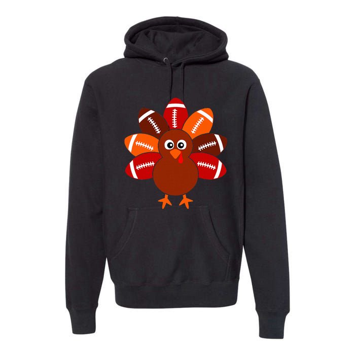 Football Turkey Balls Thanksgiving Premium Hoodie