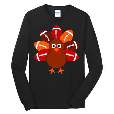 Football Turkey Balls Thanksgiving Tall Long Sleeve T-Shirt