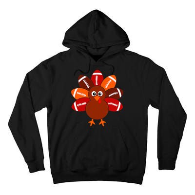 Football Turkey Balls Thanksgiving Tall Hoodie