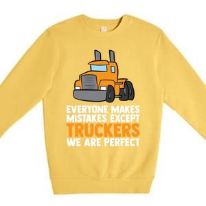 Funny Trucker Big Rig Semi Trailer Truck Driver Cool Gift Premium Crewneck Sweatshirt