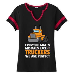 Funny Trucker Big Rig Semi Trailer Truck Driver Cool Gift Ladies Halftime Notch Neck Tee