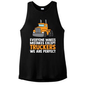 Funny Trucker Big Rig Semi Trailer Truck Driver Cool Gift Ladies PosiCharge Tri-Blend Wicking Tank