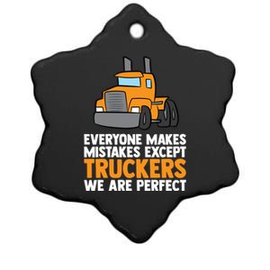 Funny Trucker Big Rig Semi Trailer Truck Driver Cool Gift Ceramic Star Ornament