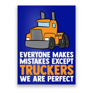 Funny Trucker Big Rig Semi Trailer Truck Driver Cool Gift Poster