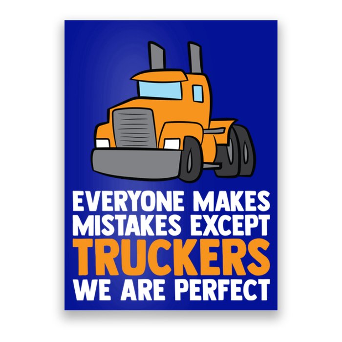 Funny Trucker Big Rig Semi Trailer Truck Driver Cool Gift Poster