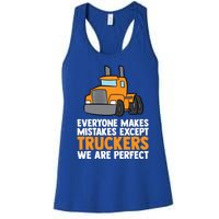 Funny Trucker Big Rig Semi Trailer Truck Driver Cool Gift Women's Racerback Tank