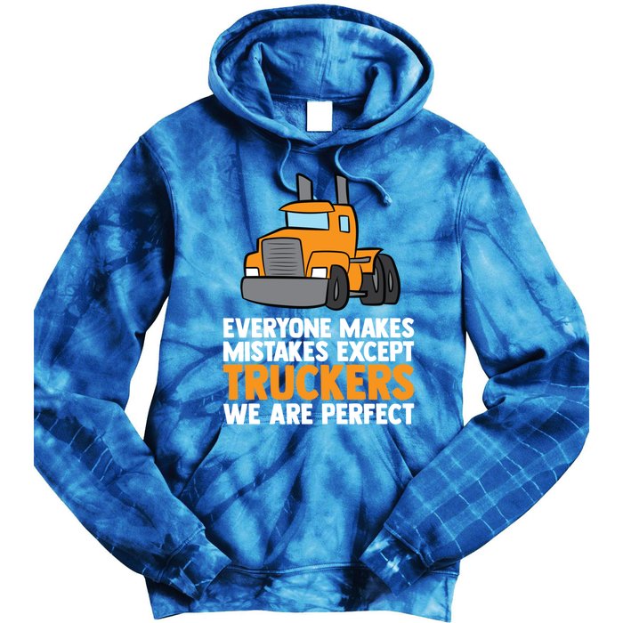 Funny Trucker Big Rig Semi Trailer Truck Driver Cool Gift Tie Dye Hoodie