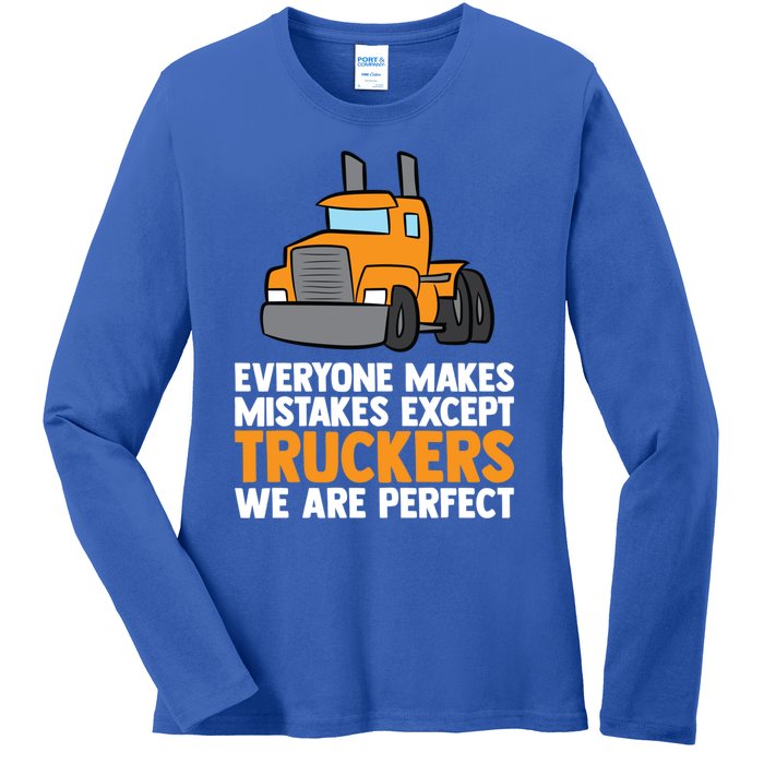 Funny Trucker Big Rig Semi Trailer Truck Driver Cool Gift Ladies Long Sleeve Shirt