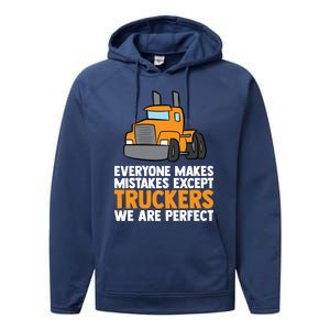 Funny Trucker Big Rig Semi Trailer Truck Driver Cool Gift Performance Fleece Hoodie