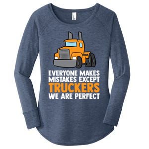 Funny Trucker Big Rig Semi Trailer Truck Driver Cool Gift Women's Perfect Tri Tunic Long Sleeve Shirt