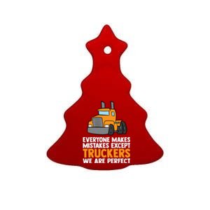 Funny Trucker Big Rig Semi Trailer Truck Driver Cool Gift Ceramic Tree Ornament