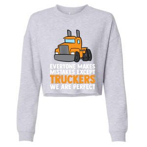 Funny Trucker Big Rig Semi Trailer Truck Driver Cool Gift Cropped Pullover Crew