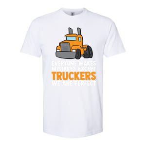 Funny Trucker Big Rig Semi Trailer Truck Driver Cool Gift Softstyle CVC T-Shirt