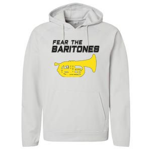 Fear The Baritones Marching Band Funny Marching Baritone Performance Fleece Hoodie