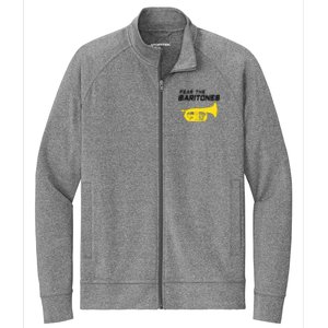 Fear The Baritones Marching Band Funny Marching Baritone Stretch Full-Zip Cadet Jacket