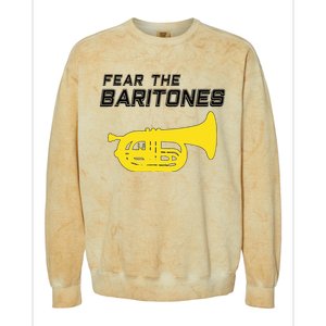 Fear The Baritones Marching Band Funny Marching Baritone Colorblast Crewneck Sweatshirt