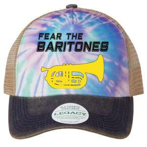 Fear The Baritones Marching Band Funny Marching Baritone Legacy Tie Dye Trucker Hat