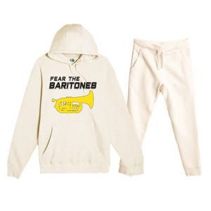 Fear The Baritones Marching Band Funny Marching Baritone Premium Hooded Sweatsuit Set