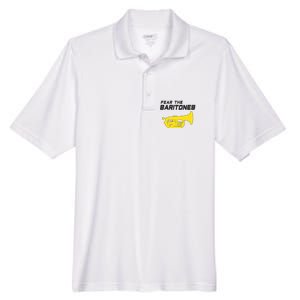 Fear The Baritones Marching Band Funny Marching Baritone Men's Origin Performance Pique Polo