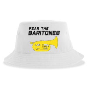 Fear The Baritones Marching Band Funny Marching Baritone Sustainable Bucket Hat