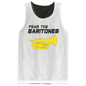 Fear The Baritones Marching Band Funny Marching Baritone Mesh Reversible Basketball Jersey Tank