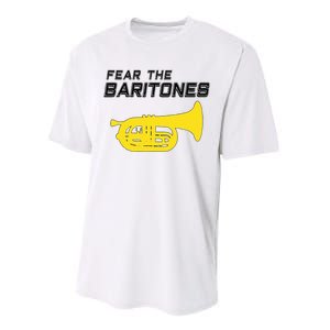 Fear The Baritones Marching Band Funny Marching Baritone Performance Sprint T-Shirt