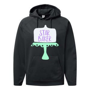 For The Baking Fan Performance Fleece Hoodie