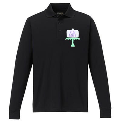 For The Baking Fan Performance Long Sleeve Polo