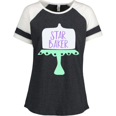 For The Baking Fan Enza Ladies Jersey Colorblock Tee