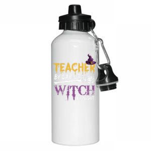 Funny Teacher By Day Witch By Night Halloween Party Gift Aluminum Water Bottle