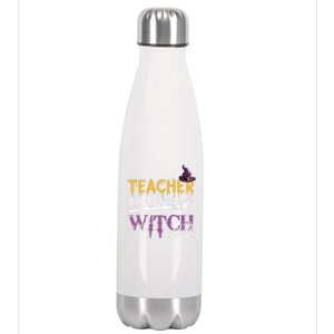 Funny Teacher By Day Witch By Night Halloween Party Gift Stainless Steel Insulated Water Bottle