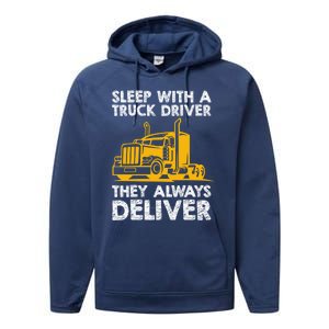 Funny Trucker Big Rig Semi Trailer Truck Driver Cute Gift Performance Fleece Hoodie