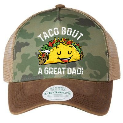Funny Taco Bout A Great Dad Pun Tee for Taco Lovers Legacy Tie Dye Trucker Hat