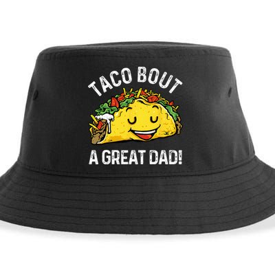 Funny Taco Bout A Great Dad Pun Tee for Taco Lovers Sustainable Bucket Hat