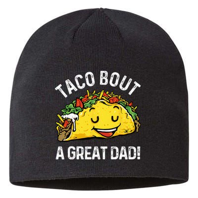 Funny Taco Bout A Great Dad Pun Tee for Taco Lovers Sustainable Beanie