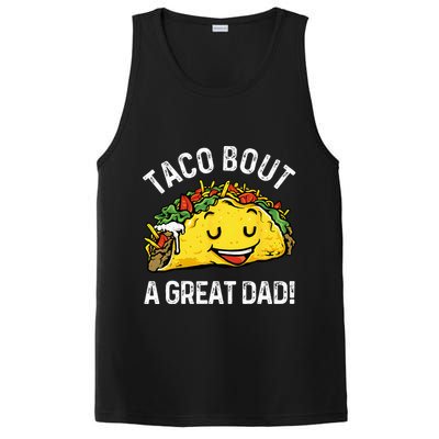 Funny Taco Bout A Great Dad Pun Tee for Taco Lovers PosiCharge Competitor Tank